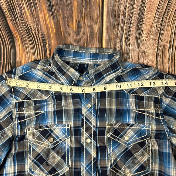 Boys Pintlar Plaid Button Down Shirt- Larger - Picture 9 of 9
